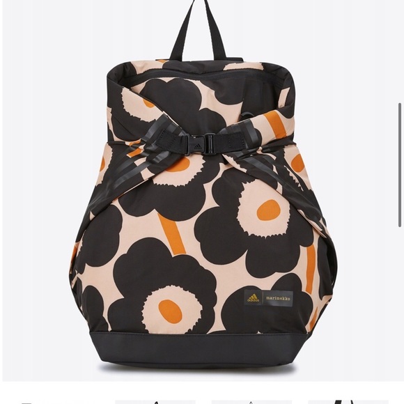 Adidas x Marimekko Unikko Floral Backpack Black/Orange/Pink - Picture 2 of 10
